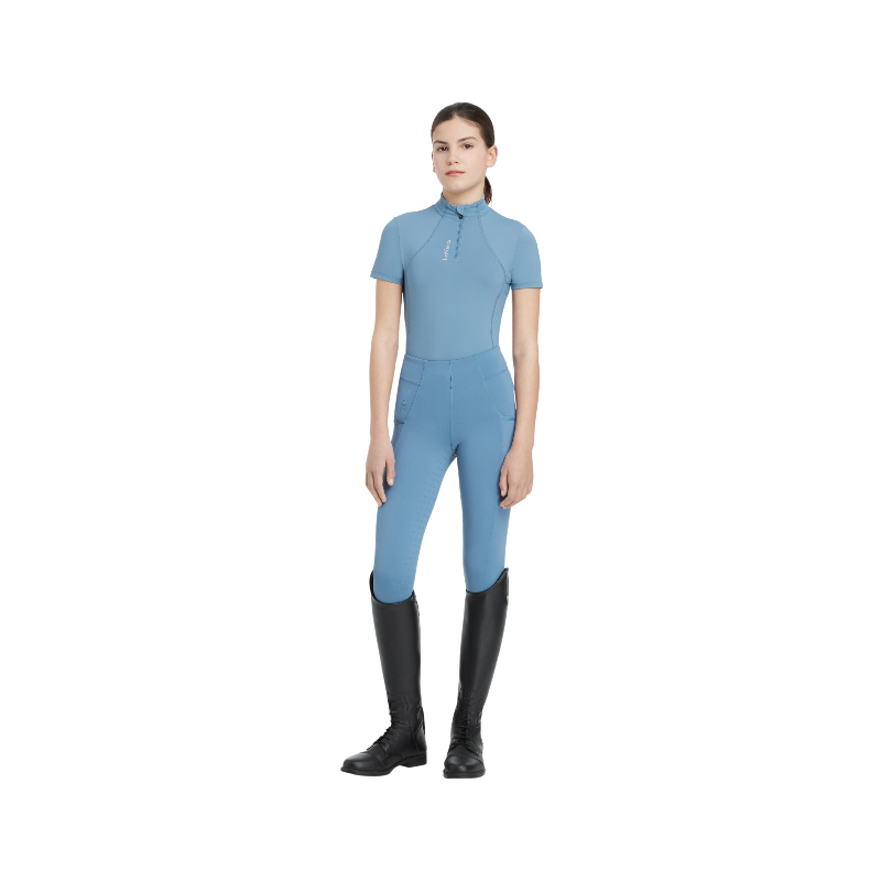 Lemieux - Baselayer manches courtes enfant Junior Young Rider Classique Ice blue | - Ohlala