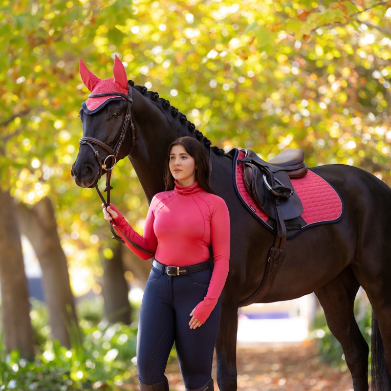 LeMieux - Baselayer manches longues col montant femme Sara cranberry | - Ohlala