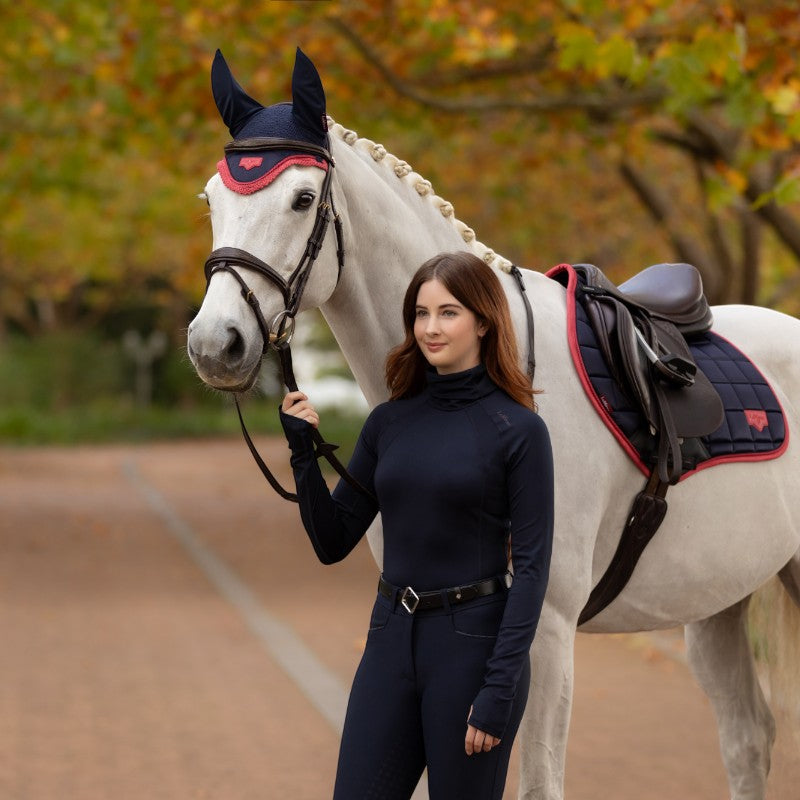 LeMieux - Baselayer manches longues col montant femme Sara marine | - Ohlala