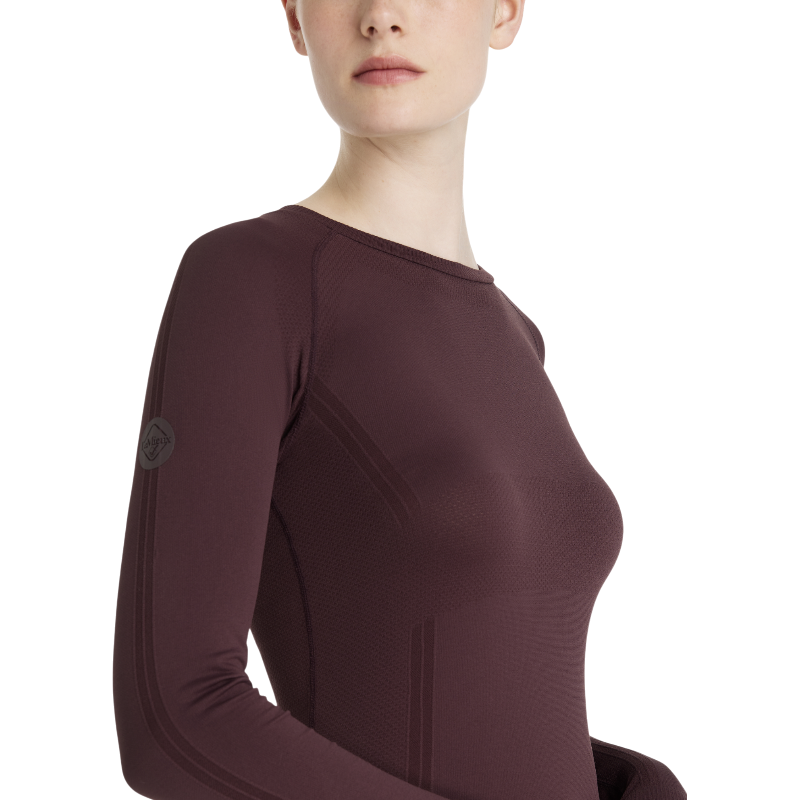 Lemieux - Baselayer manches longues femme Britney sans coutures damson | - Ohlala