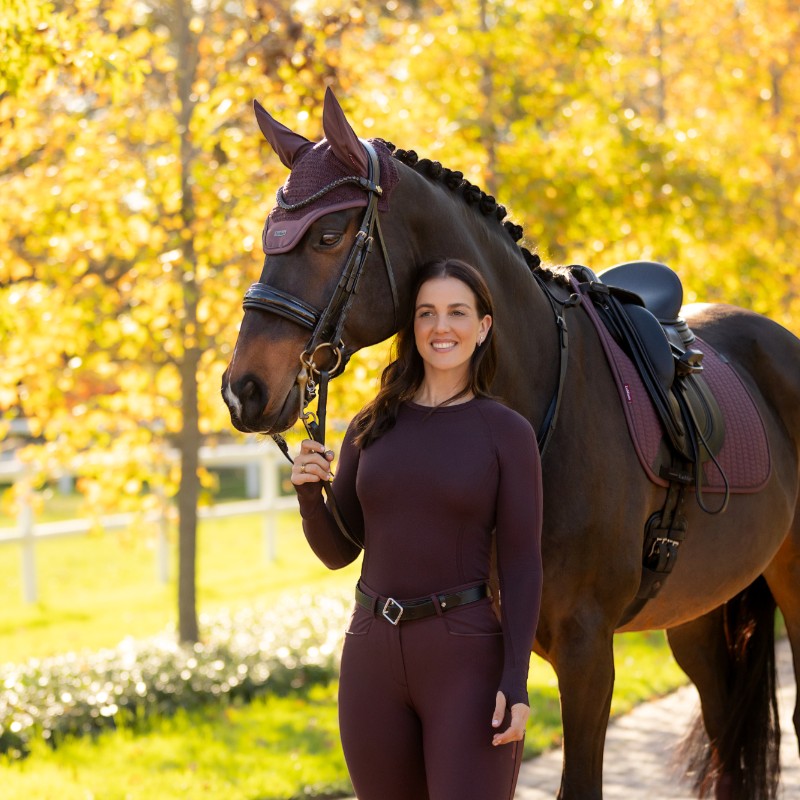 Lemieux - Baselayer manches longues femme Britney sans coutures damson | - Ohlala