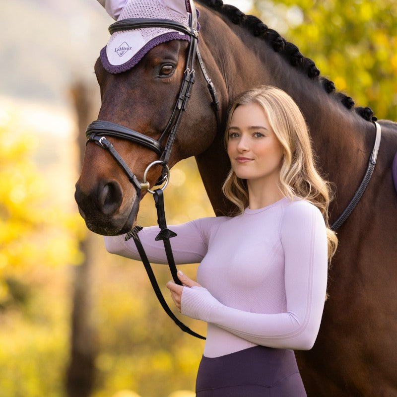 Lemieux - Baselayer manches longues femme Britney sans coutures lilac | - Ohlala