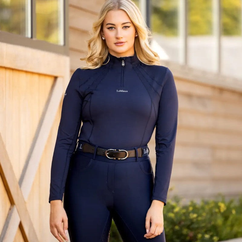 Lemieux - Baselayer manches longues femme Mia Mesh marine | - Ohlala