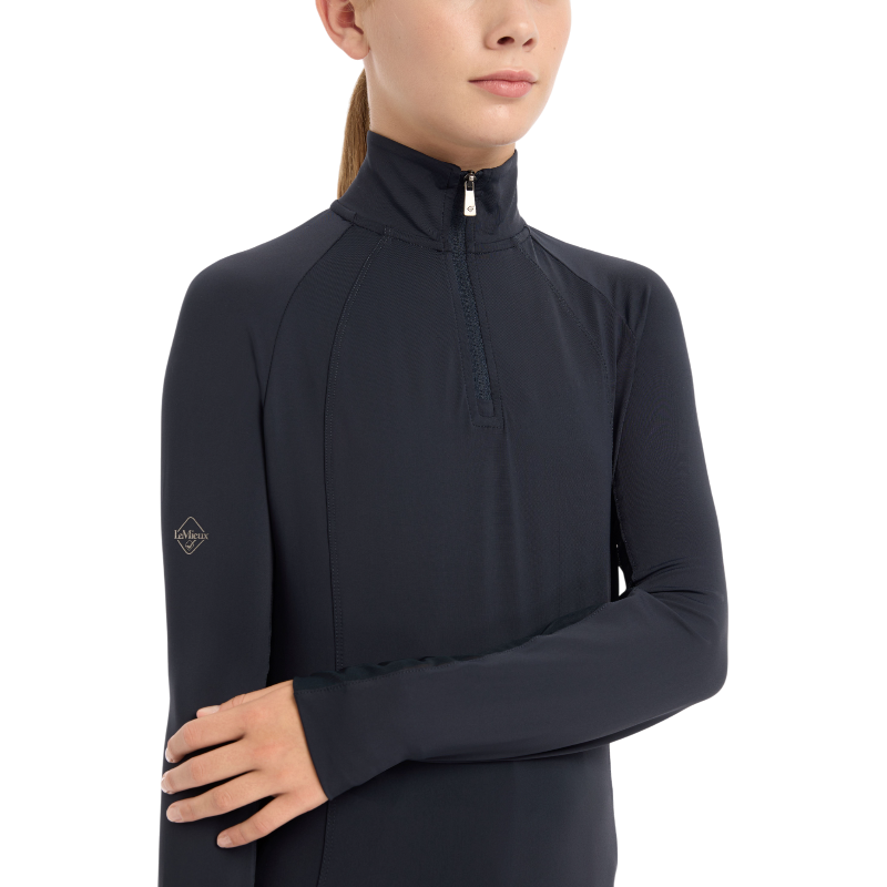 Lemieux - Baselayer manches longues fille Young Rider Hope marine | - Ohlala