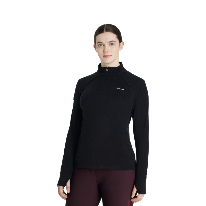Lemieux - Baselayer polaire à col zippé femme Frances noir | - Ohlala
