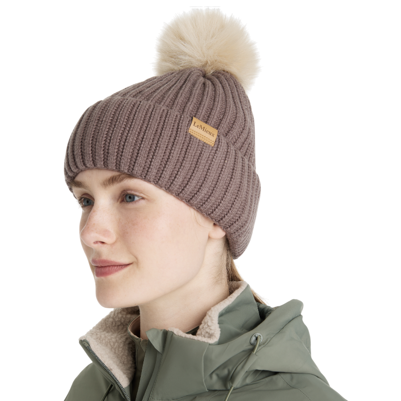 Lemieux - Bonnet femme côtelé Clara walnut | - Ohlala