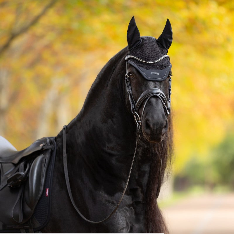 Lemieux - Bonnet pour chevaux anti-mouches Essence noir | - Ohlala