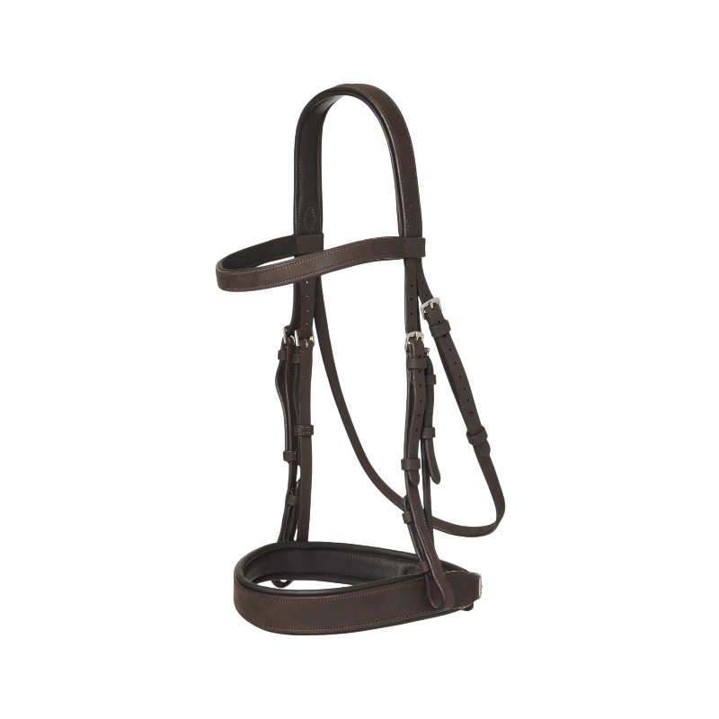 Lemieux - Bridon avec rênes Flat Hunter havane/ argent | - Ohlala