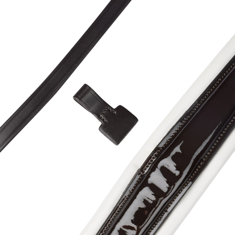 Lemieux - Bridon de dressage Kudos Patent marron/ blanc | - Ohlala