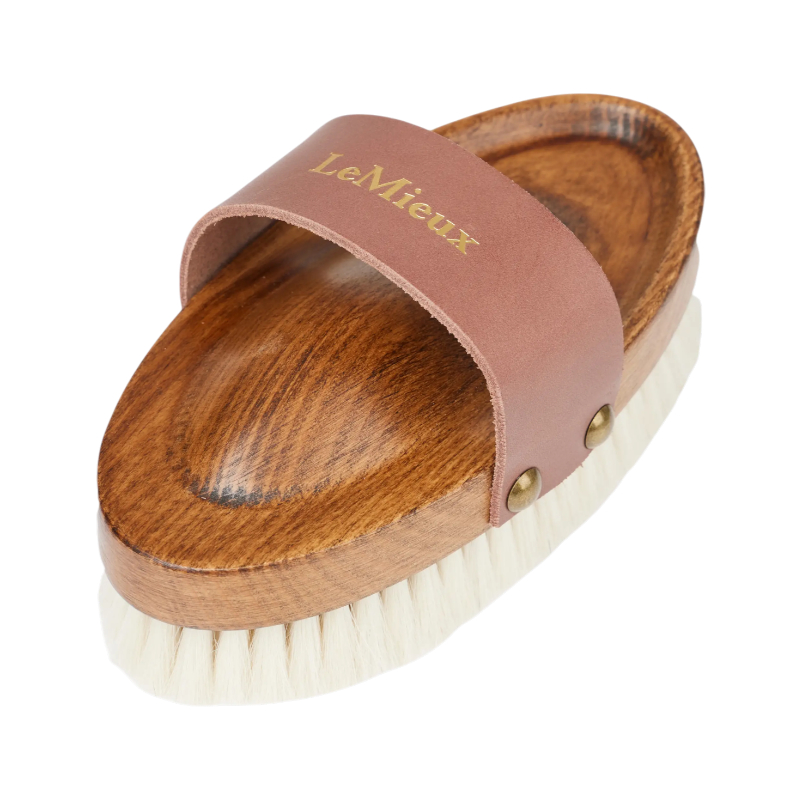 Lemieux - Brosse douce en poils de chèvre Artisan marron | - Ohlala