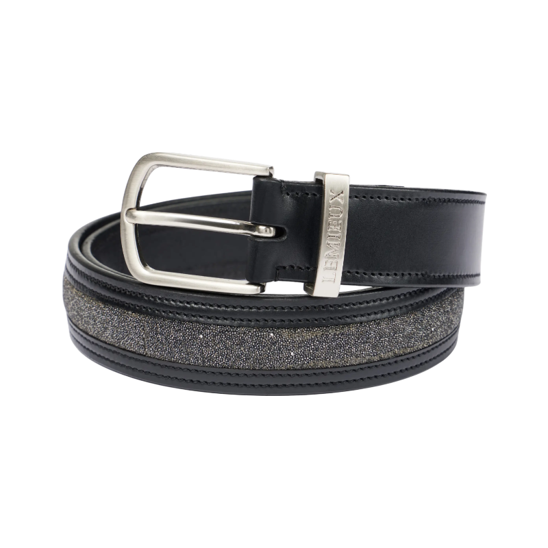 Lemieux - Ceinture Crystal inserts noir | - Ohlala