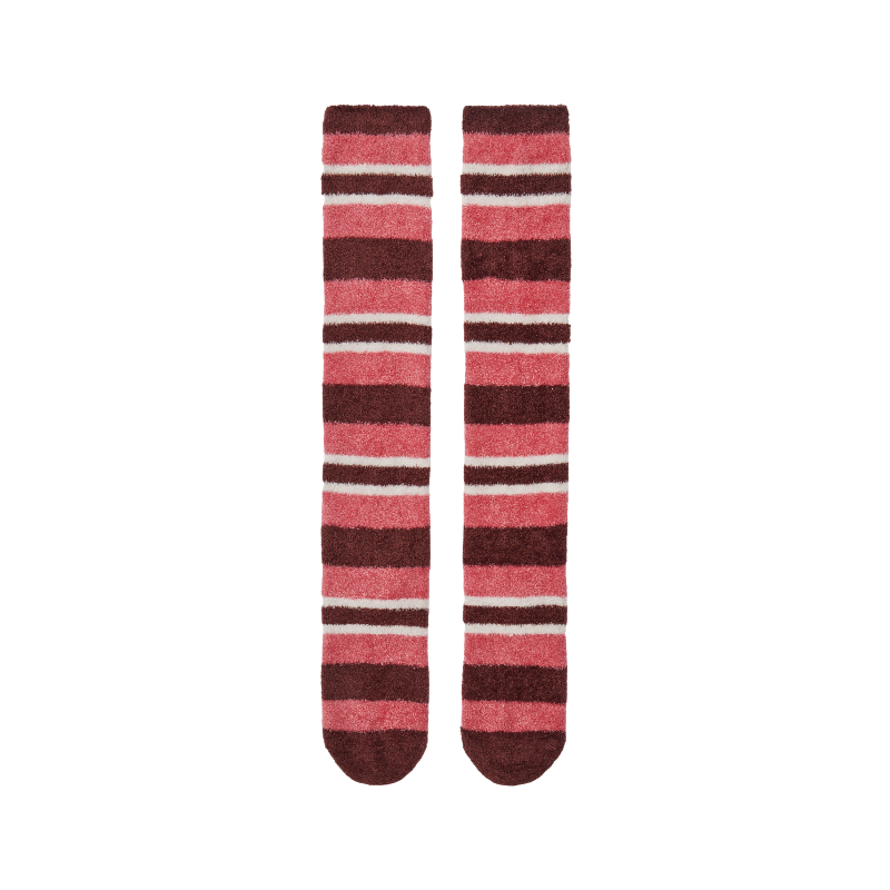 Lemieux - Chaussettes Fluffy Sabrina stripe cranberry | - Ohlala