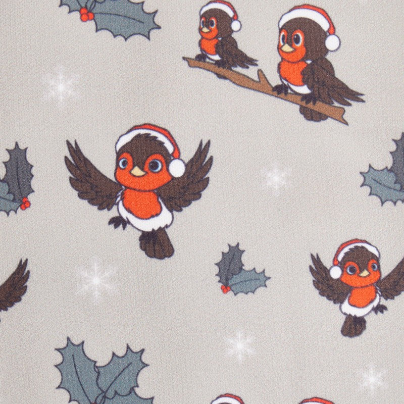 Lemieux - Chaussettes d'équitation Footsie Xmas Robins almond | - Ohlala