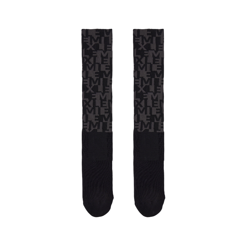 Lemieux - Chaussettes d'équitation Footsie logo AOP marine | - Ohlala