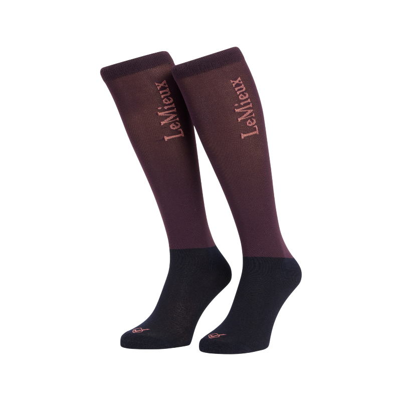 Lemieux - Chaussettes d'équitation damson (x2) | - Ohlala