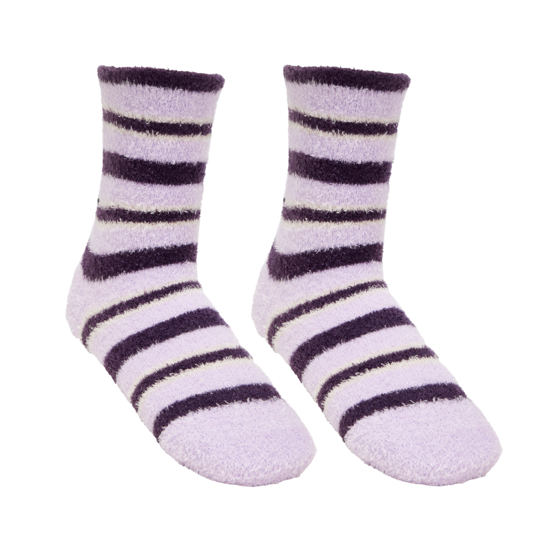 Lemieux - Chaussettes enfant Mini Fluffy Sabrina à rayures lilac | - Ohlala
