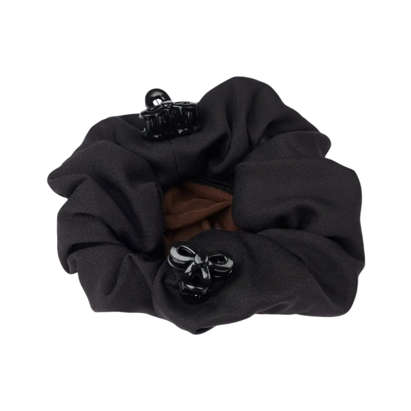 Lemieux - Chouchou Hair Net avec crystal noir/ brun | - Ohlala