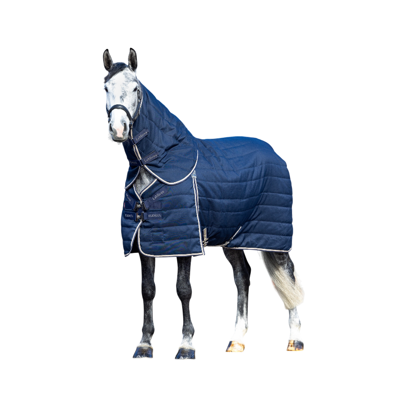 Lemieux - Couvre-cou pour chevaux d’écurie Kudos marine 50g | - Ohlala