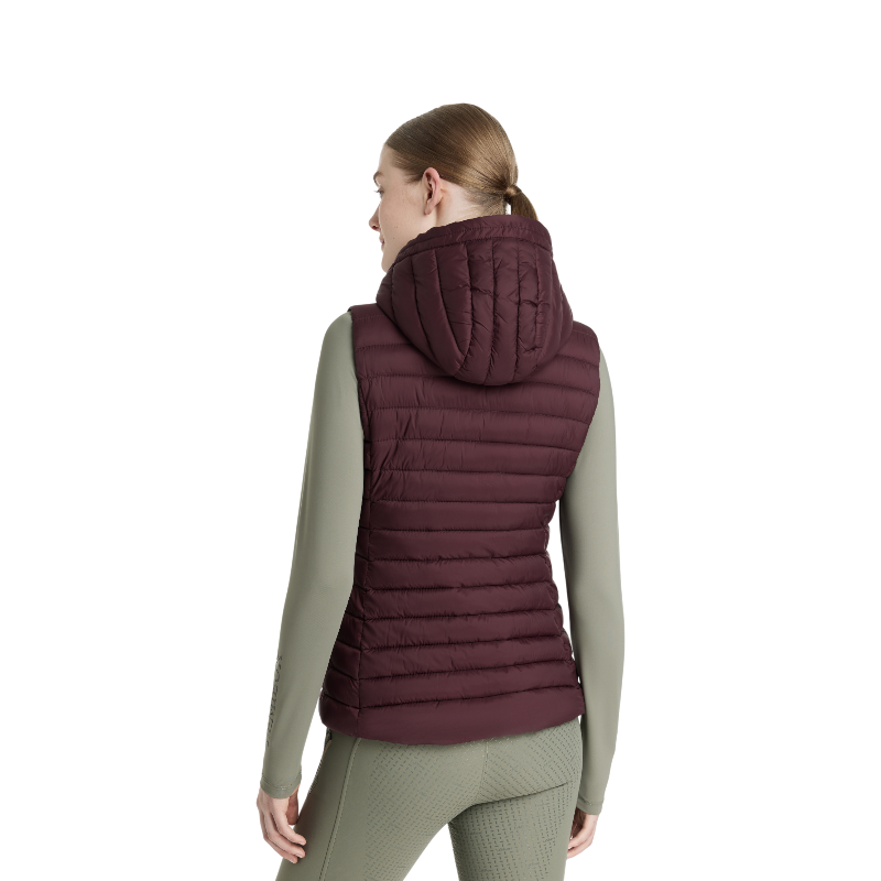 LeMieux - Doudoune sans manche à capuche femme Rose damson | - Ohlala