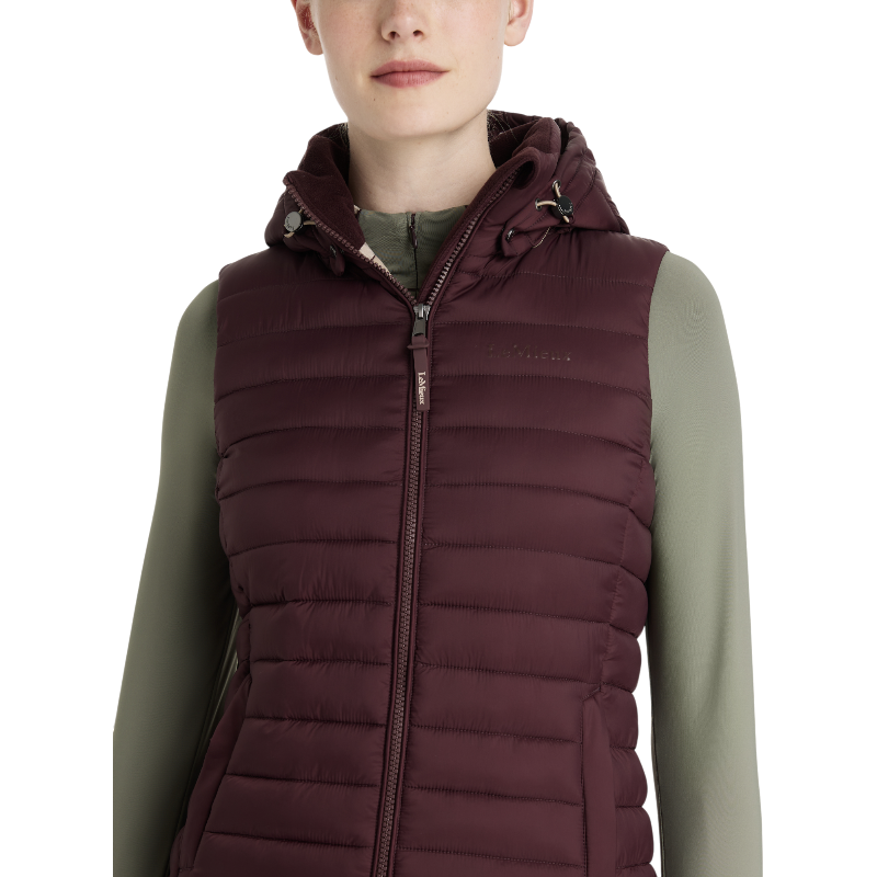 LeMieux - Doudoune sans manche à capuche femme Rose damson | - Ohlala