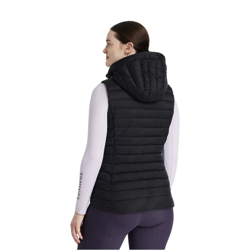 Lemieux - Doudoune sans manches à capuche femme Rose noir | - Ohlala