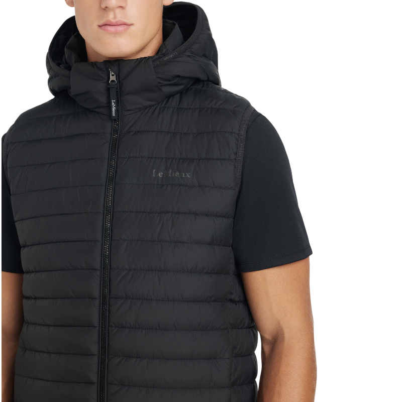 Lemieux - Doudoune sans manches à capuche homme noir | - Ohlala