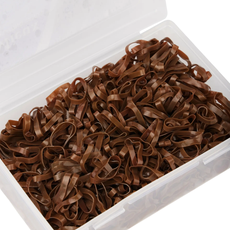 Lemieux - Élastiques silicone à pionter marron | - Ohlala