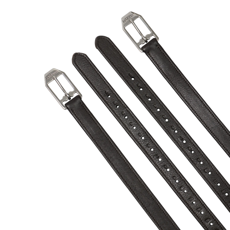 Lemieux - Étrivières en cuir Arika marron | - Ohlala