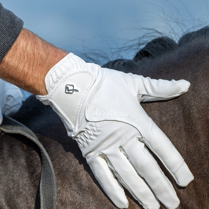 Lemieux - Gants d'équitation ultra-fins Close Contact blanc | - Ohlala