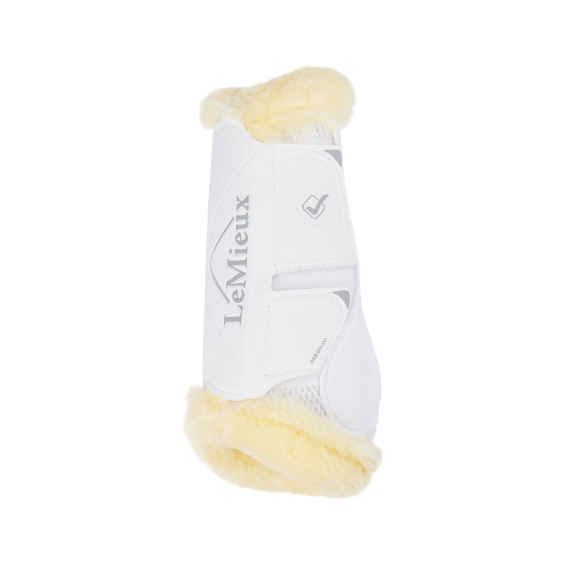 Lemieux - Guêtres de dressage Motionflex avec fourrure blanc/ naturel | - Ohlala