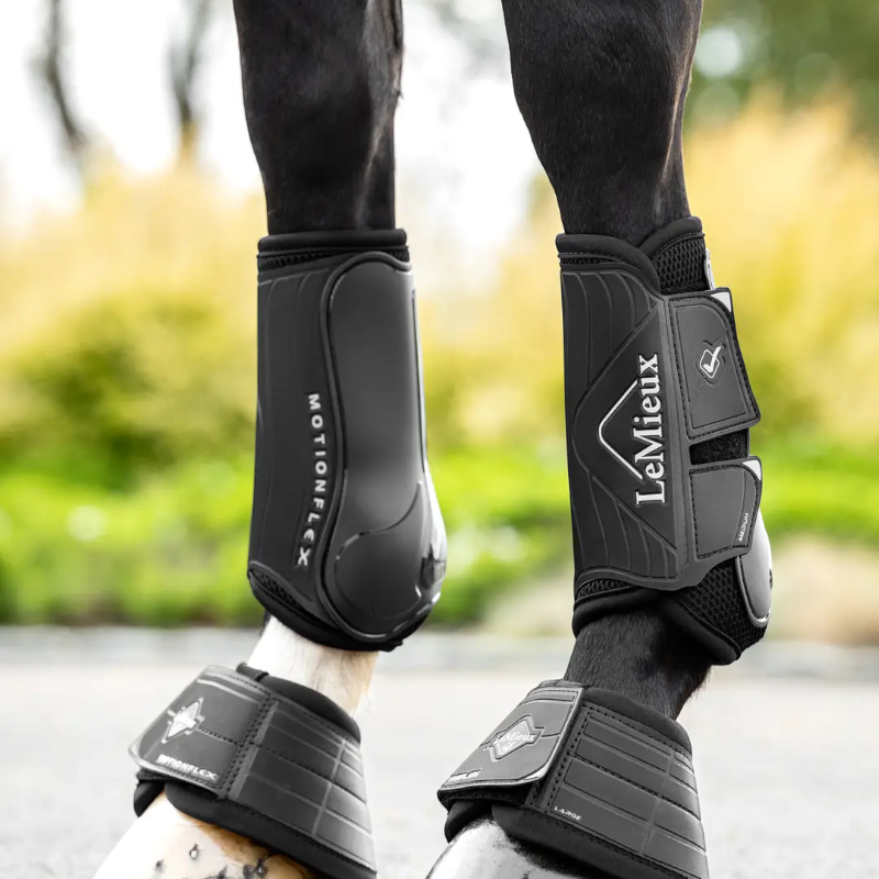 Lemieux - Guêtres fermées de dressage Motionflex noir | - Ohlala
