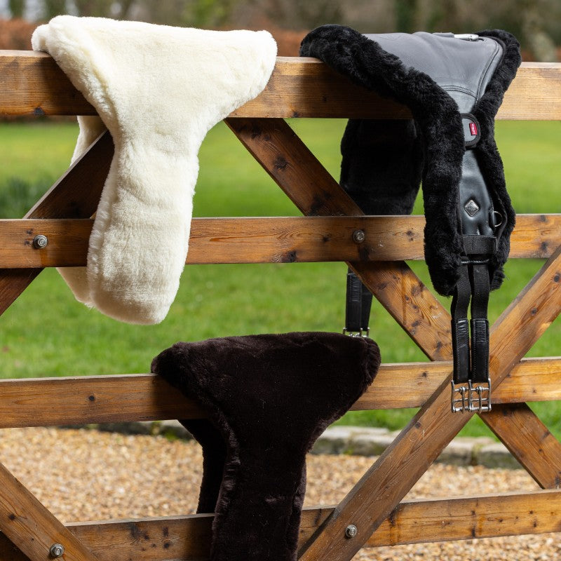 Lemieux - Housse de sangle à bavette longue Anatomic en laine mérinos+ naturel | - Ohlala