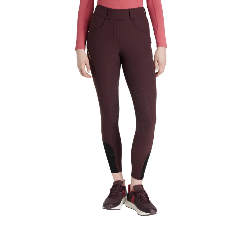 Lemieux - Legging d'équitation femme brossé Amy damson | - Ohlala