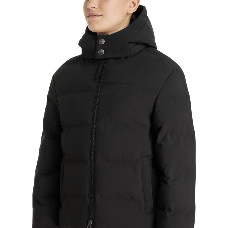 LeMieux - Manteau d’équitation imperméable enfant Young Rider Daisy noir | - Ohlala