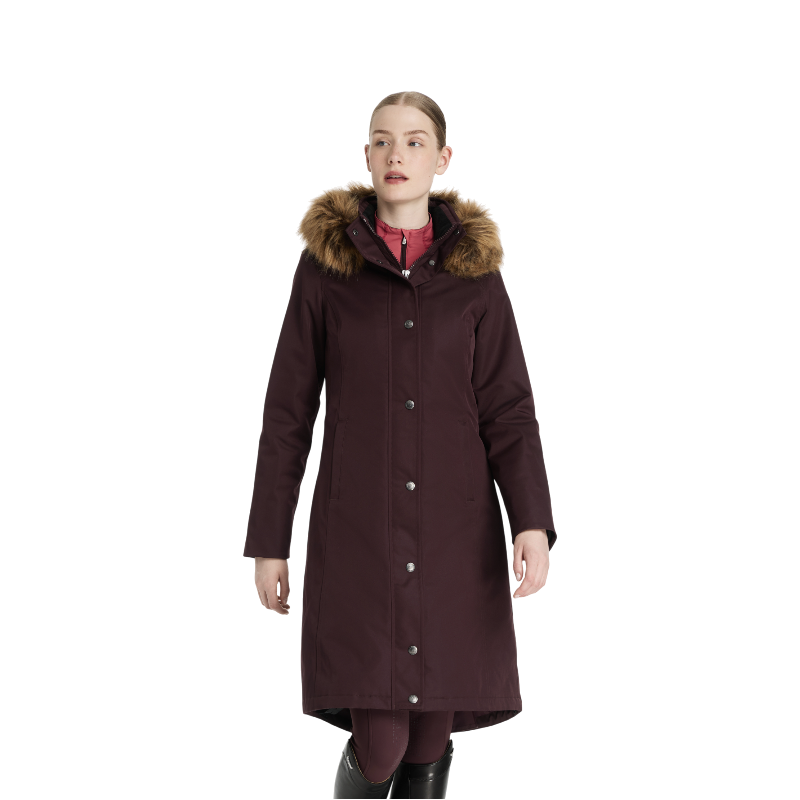 LeMieux - Manteau d’équitation imperméable long femme Anya damson | - Ohlala