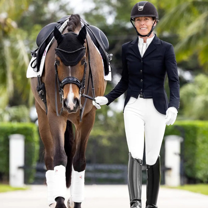 Lemieux - Pantalon d'équitation femme assise en suédine Victoria blanc | - Ohlala
