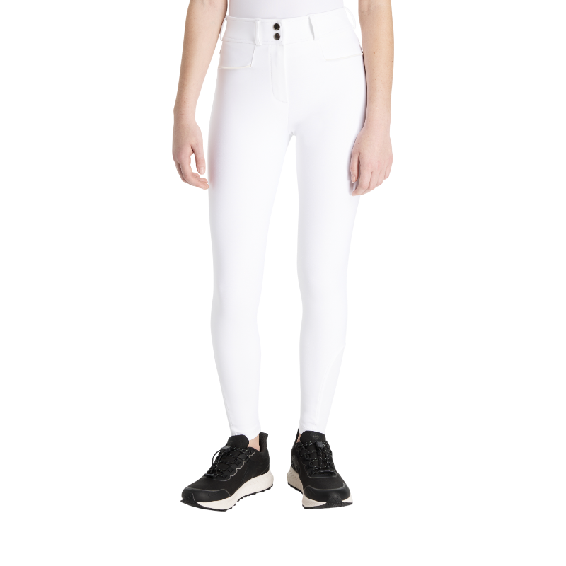 Lemieux - Pantalon d’équitation fille grip aux genoux Young Rider Izzy blanc | - Ohlala