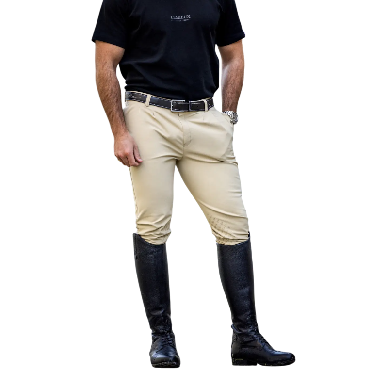 Lemieux - Pantalon d'équitation homme Elite Classic Pleated beige | - Ohlala