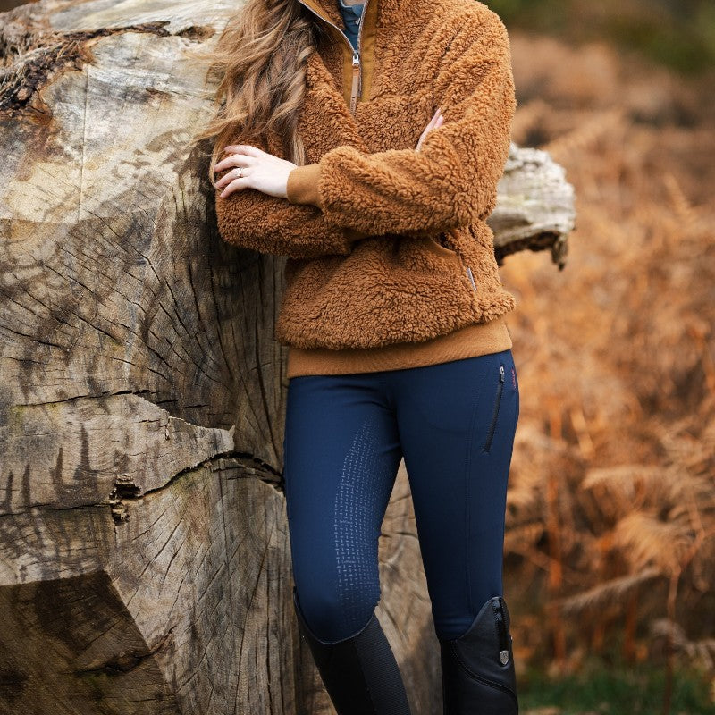 Lemieux - Pantalon d'équitation imperméable femme DryTex Full Grip marine | - Ohlala