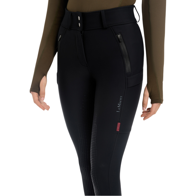 Lemieux - Pantalon d'équitation imperméable femme DryTex Full Grip noir | - Ohlala