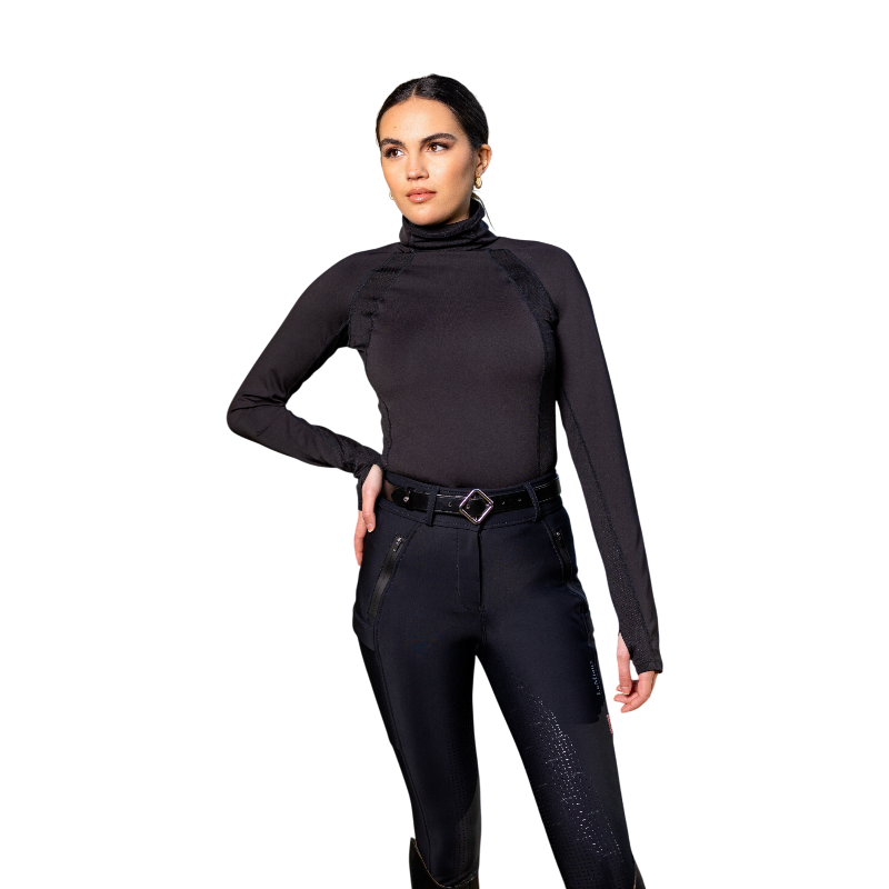 Lemieux - Pantalon d'équitation imperméable femme DryTex Full Grip noir | - Ohlala