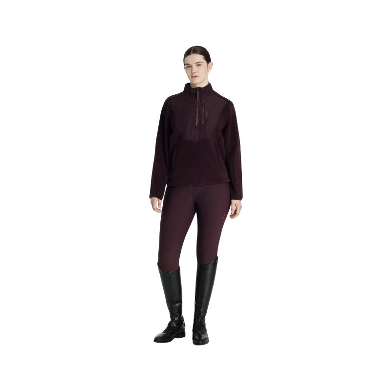 LeMieux - Polaire bi-matière col zippé femme Clara damson | - Ohlala