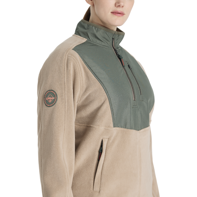 LeMieux - Polaire bi-matière col zippé femme Clara rosemary | - Ohlala