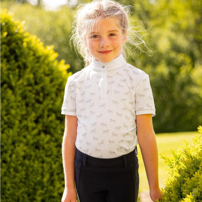 Lemieux - Polo de concours fille Mini Bella blanc | - Ohlala