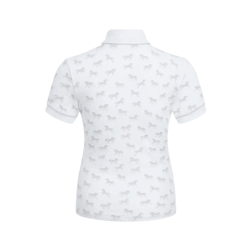 Lemieux - Polo de concours fille Mini Bella blanc | - Ohlala