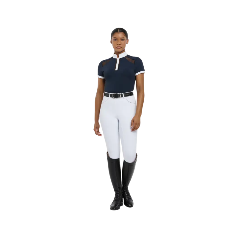 Lemieux - Polo de concours manches courtes femme Camille marine | - Ohlala