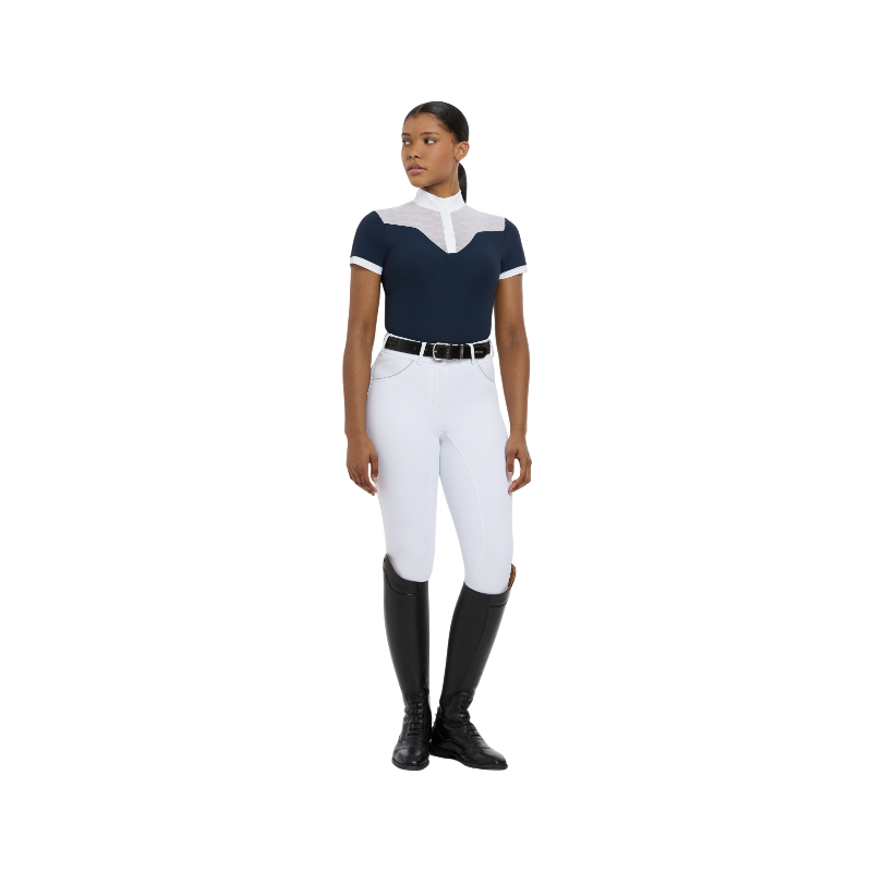 Lemieux - Polo de concours manches courtes femme Emily marine | - Ohlala