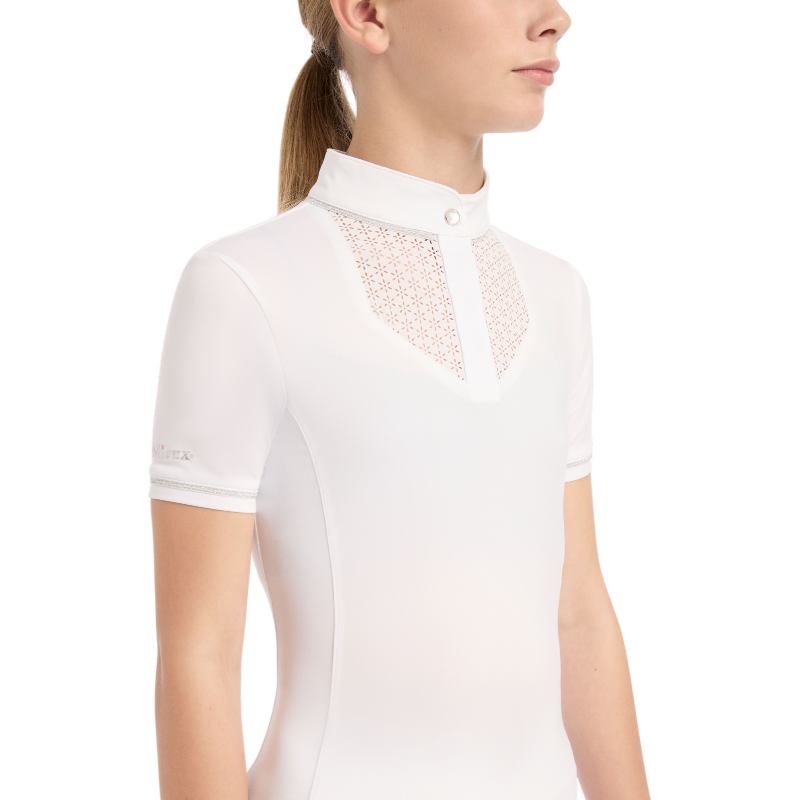 Lemieux - Polo de concours manches courtes junior Young Rider Belle blanc | - Ohlala
