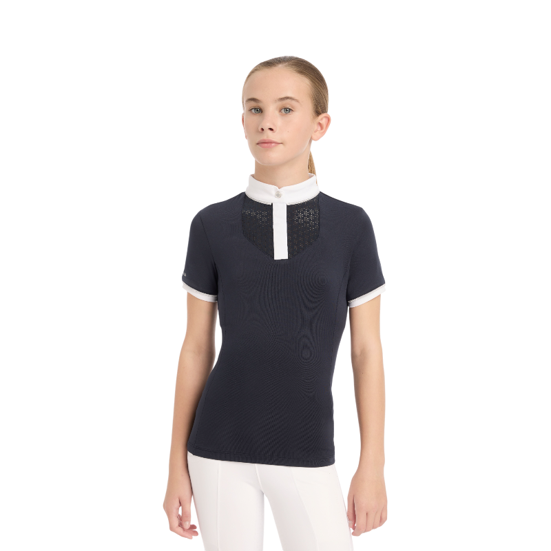 Lemieux - Polo de concours manches courtes junior Young Rider Belle marine | - Ohlala
