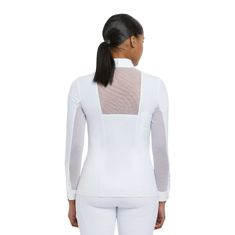 Lemieux - Polo de concours manches longues femme Camille blanc | - Ohlala